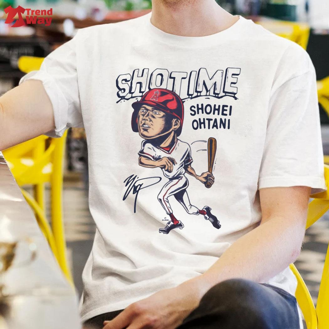 Homage shoheI ohtanI red los angeles angels caricature triblend Signature shirt