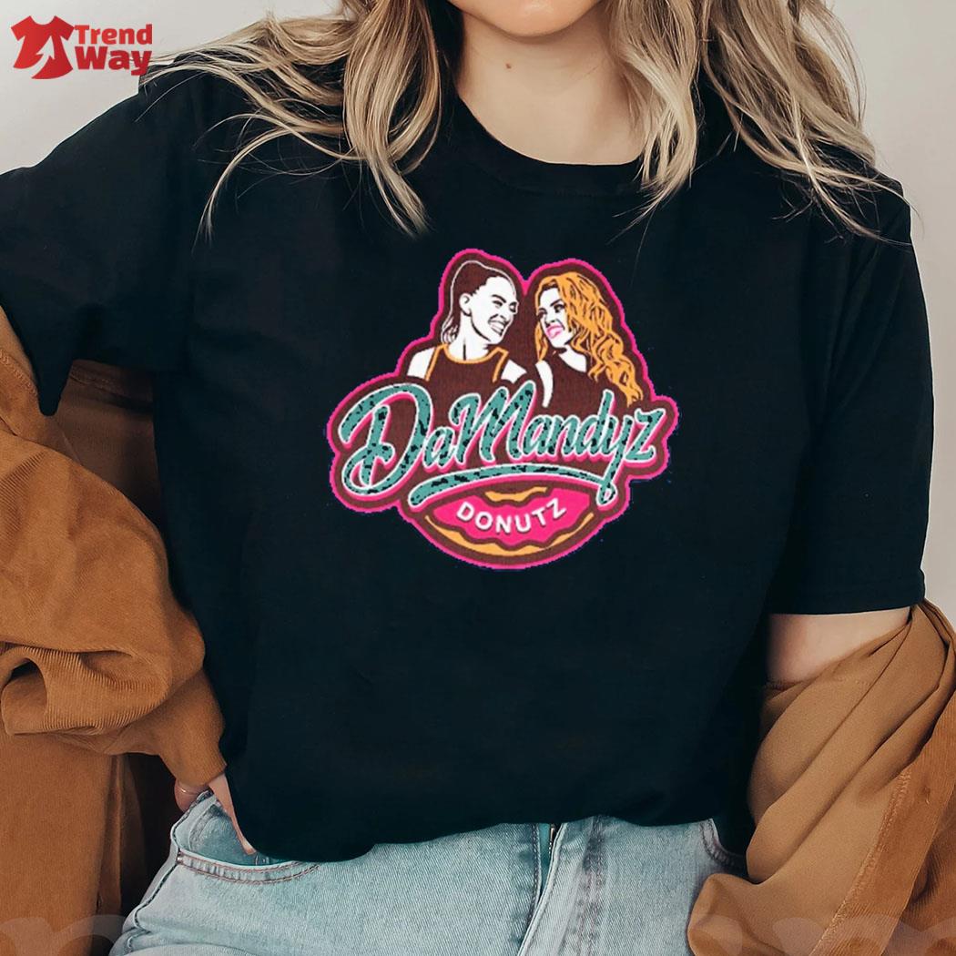 Official Damandyz Damandyz Donutz Mandy Rose And Sonya Deville T-Shirt ladies tee