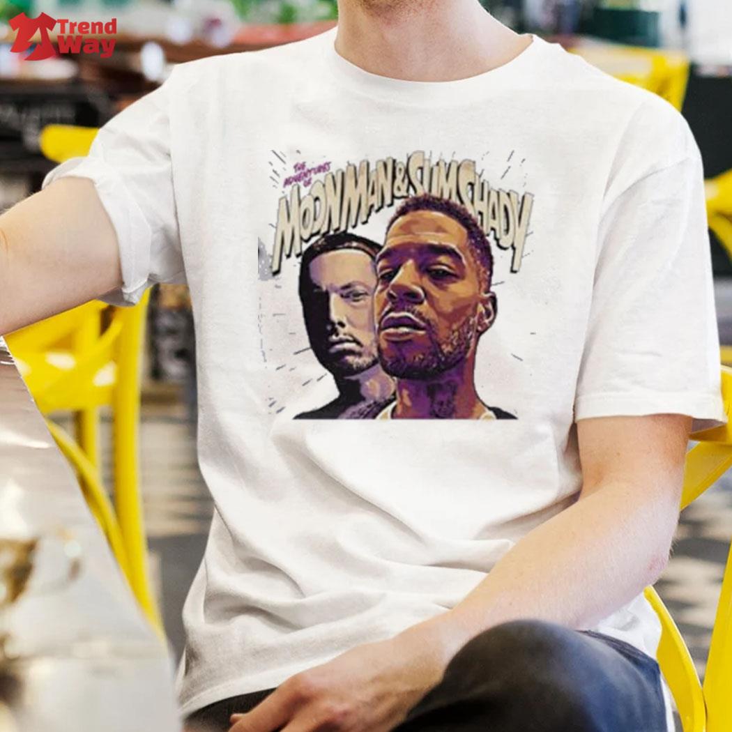 Official Kid Cudi And Eminem Drop The Adventures Of Moon Man And Slim Shady T-Shirt