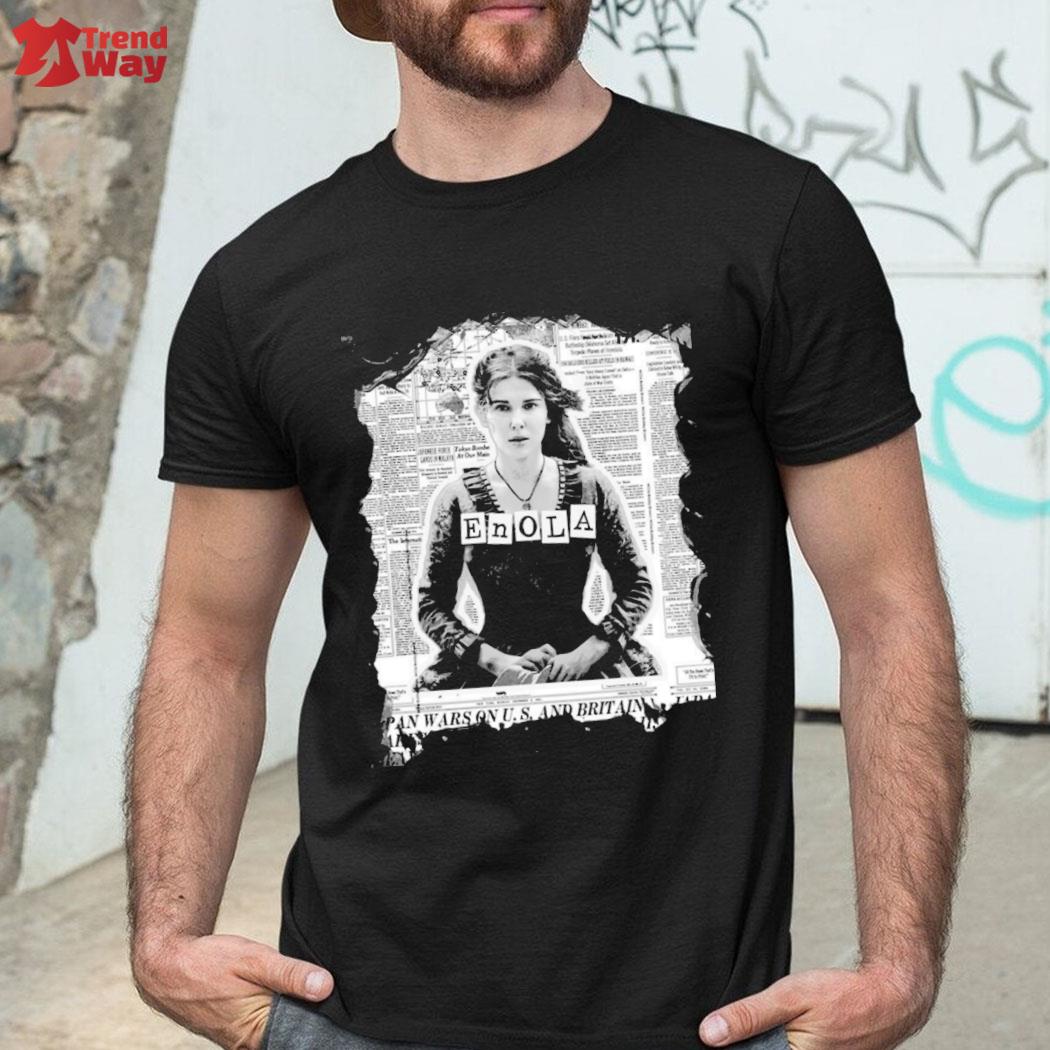 Official Millie Bobby Brown Enola Holmes Newspaper Shirt