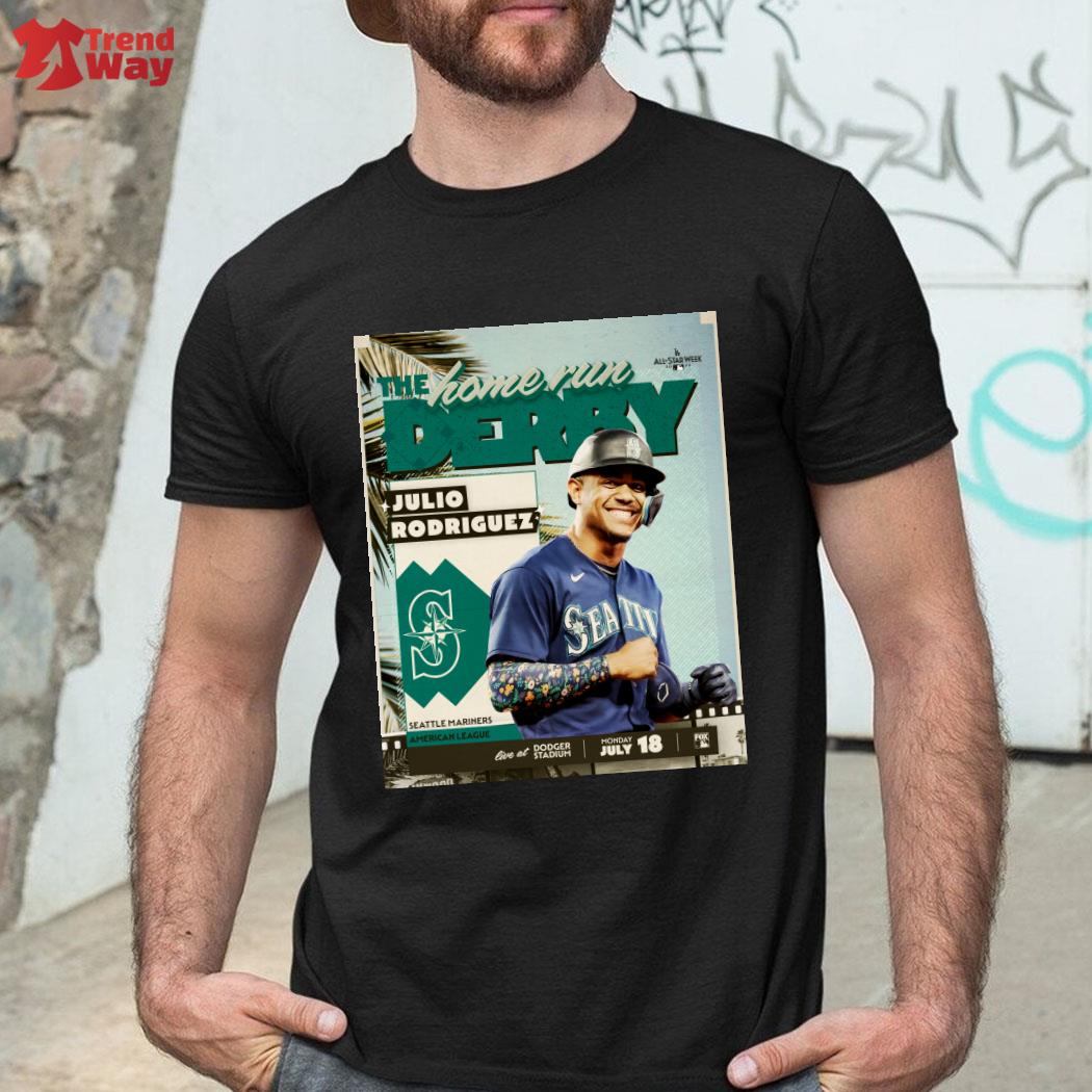 Official The Home Run Derby Julio Rodriguez Seattle Mariners T-Shirt