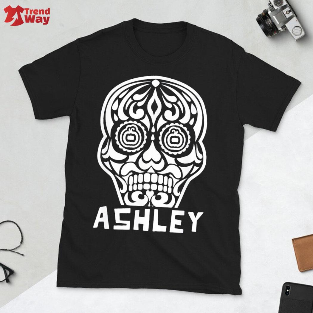 Official ashley halloween sugar skull t-shirt