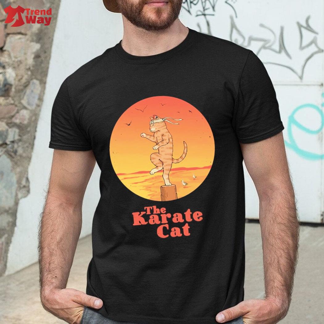 Original the karate cat karate kid t-shirt