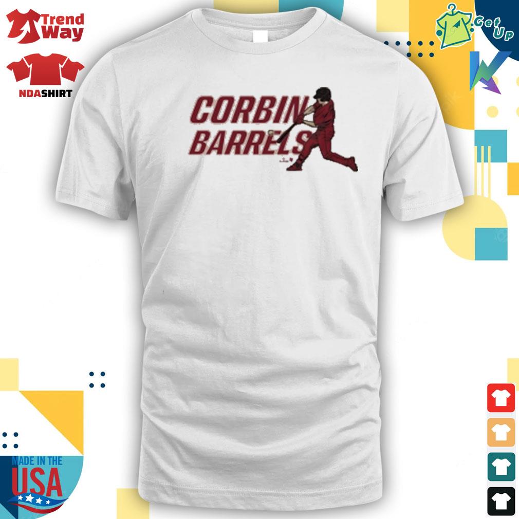 Corbin Carroll hit barrels swipe bags rattle on logo T-shirt