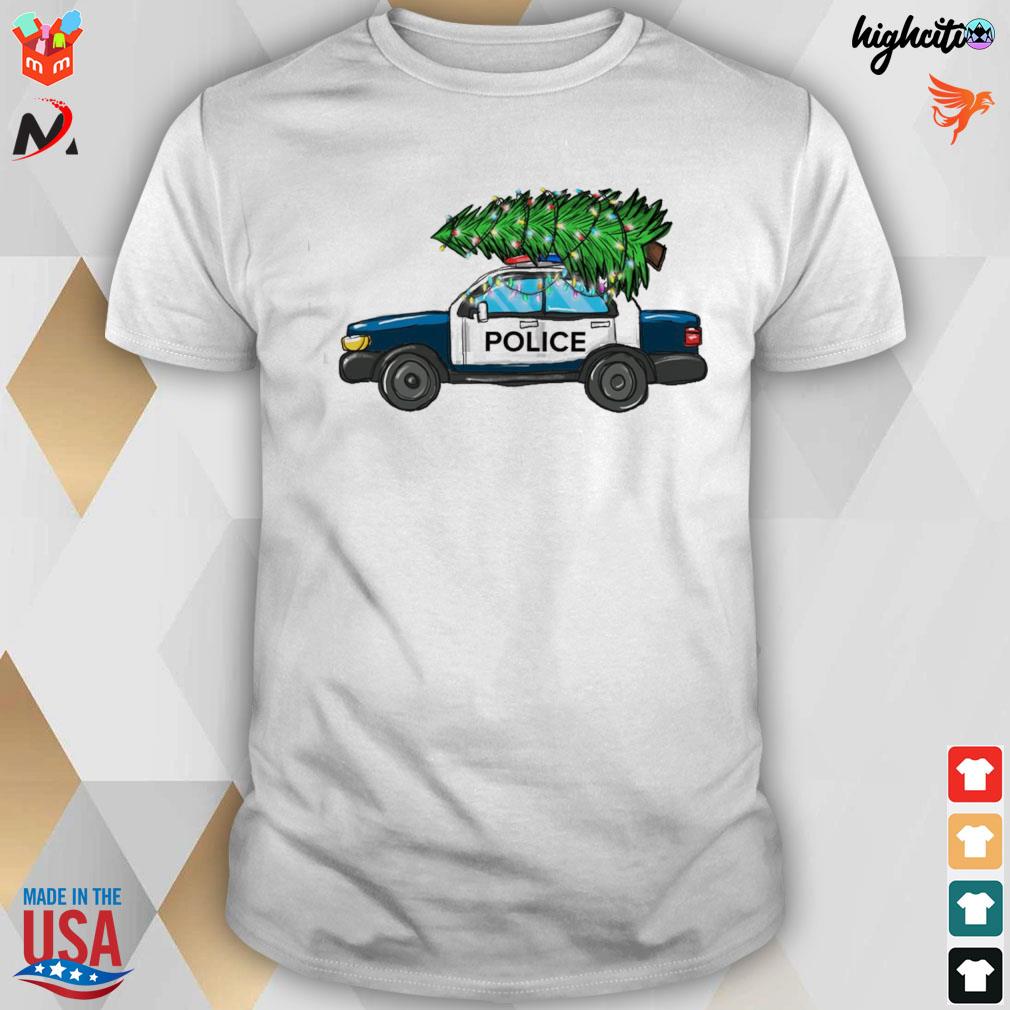 Christmas tree on police car griswold Christmas tree christmas 2022 t-shirt