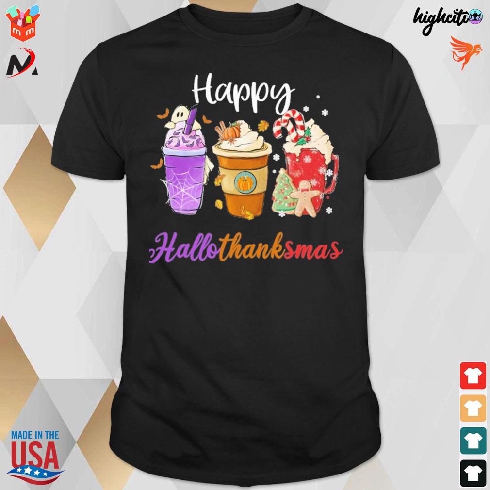 Coffee hallothanksmas t-shirt