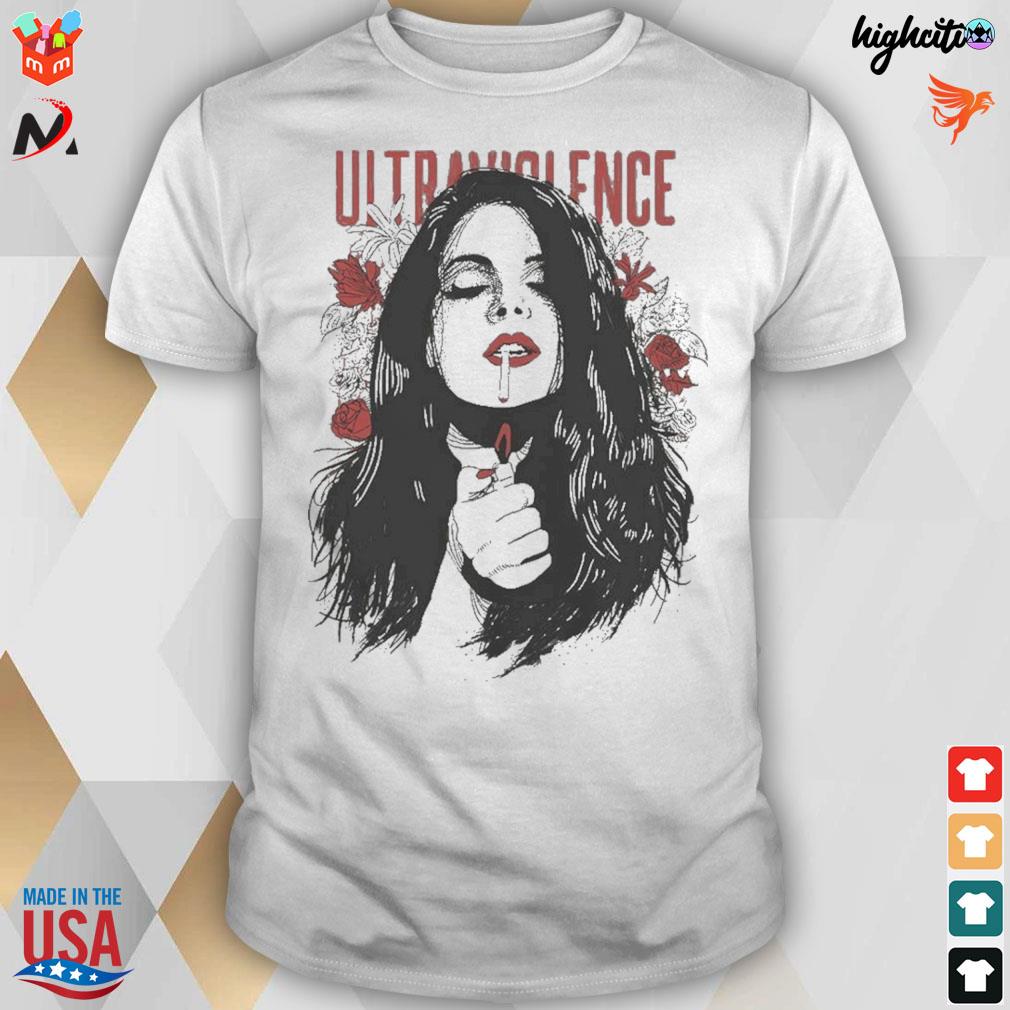 Lana Del Rey smoking illustration ultraviolence t-shirt