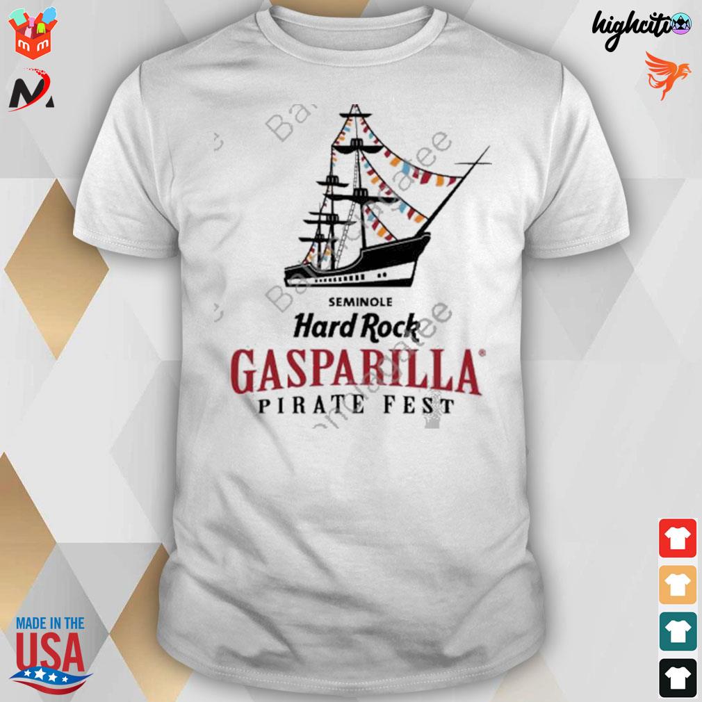 Seminole hard rock gasparilla pirate fest sailboat t-shirt