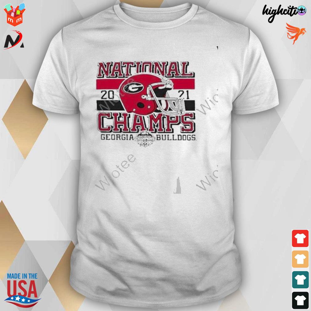 Georgia Bulldogs champion youth college Football playoff 2021 national champions winning stripes t-shirt