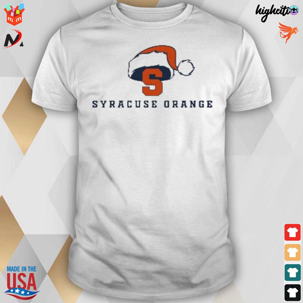 Syracuse orange logo with santa hat t-shirt