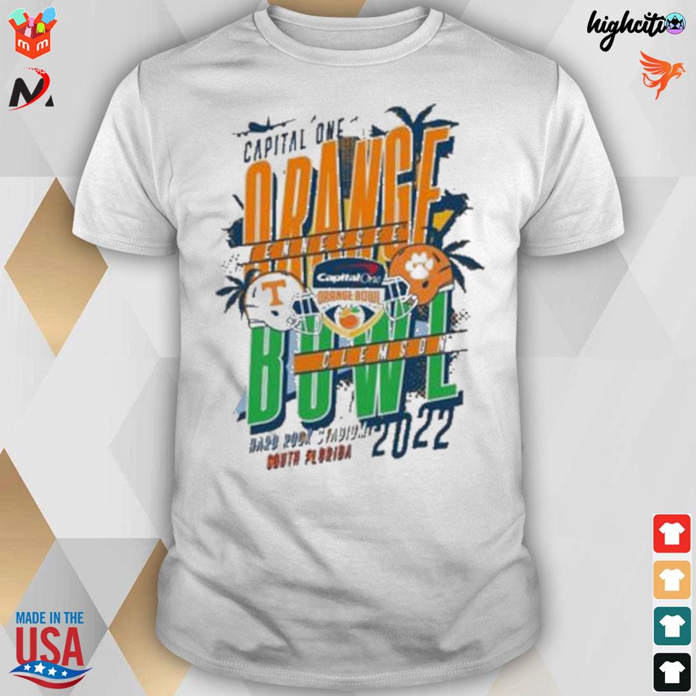 Tennessee vs Clemson 2022 capital one orange bowl fleece t-shirt
