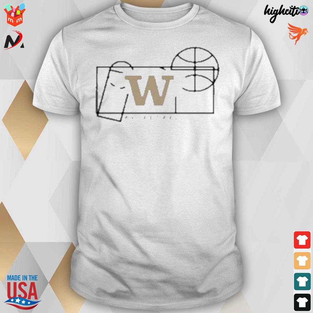 Washington Huskies basketball court fresh t-shirt