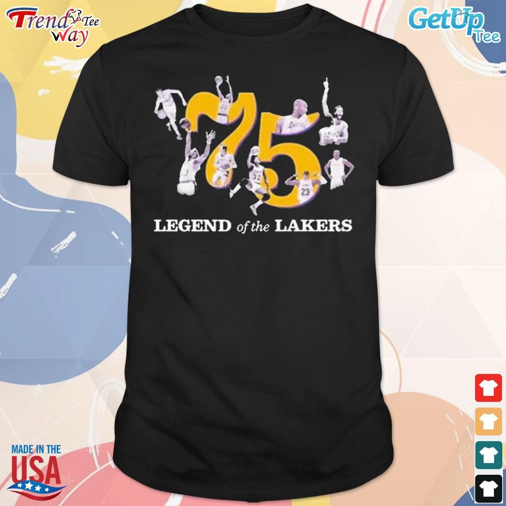 Awesome 75 years legend of the Lakers t-shirt