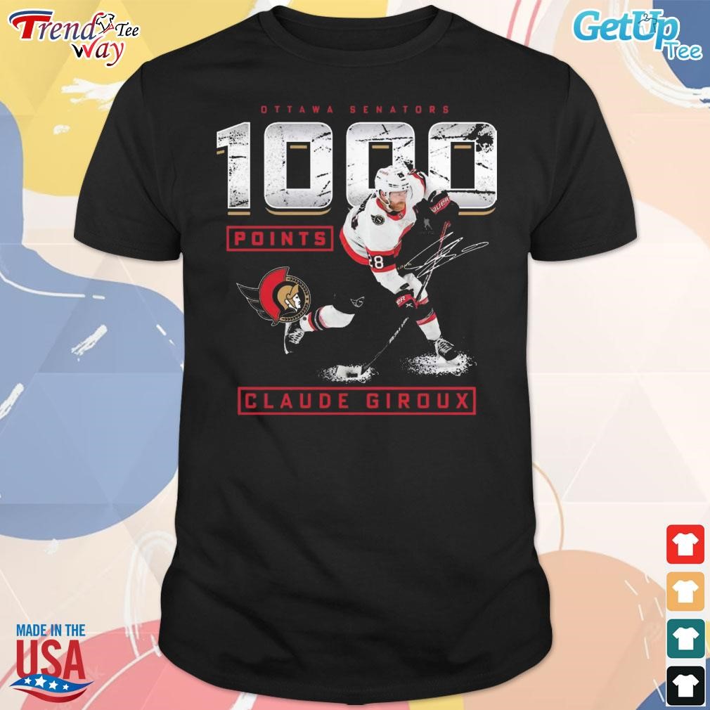 Best claude Giroux ottawa senators 1000 career points t-shirt