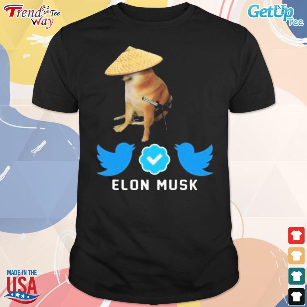 Cheems doge Elon Musk twitter t-shirt