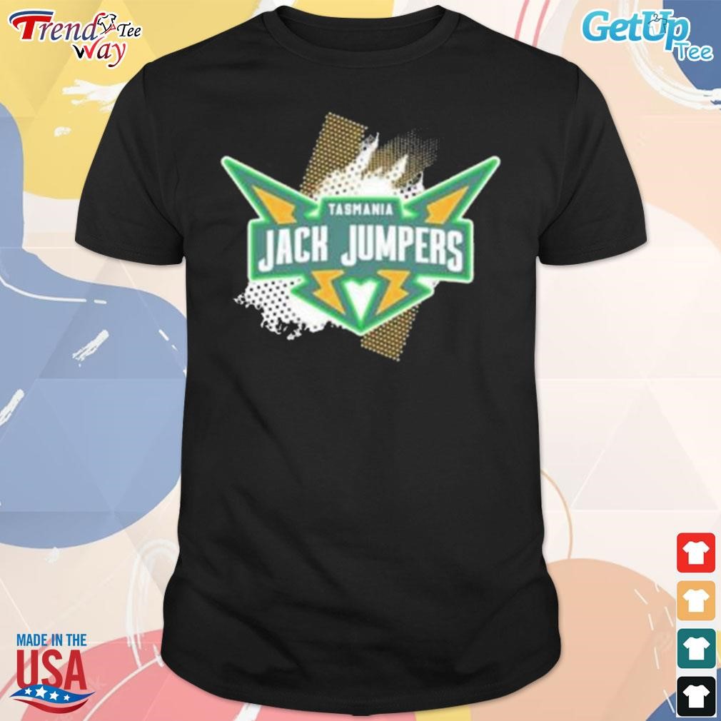 Official tasmania jackjumpers 2023 lightning t-shirt