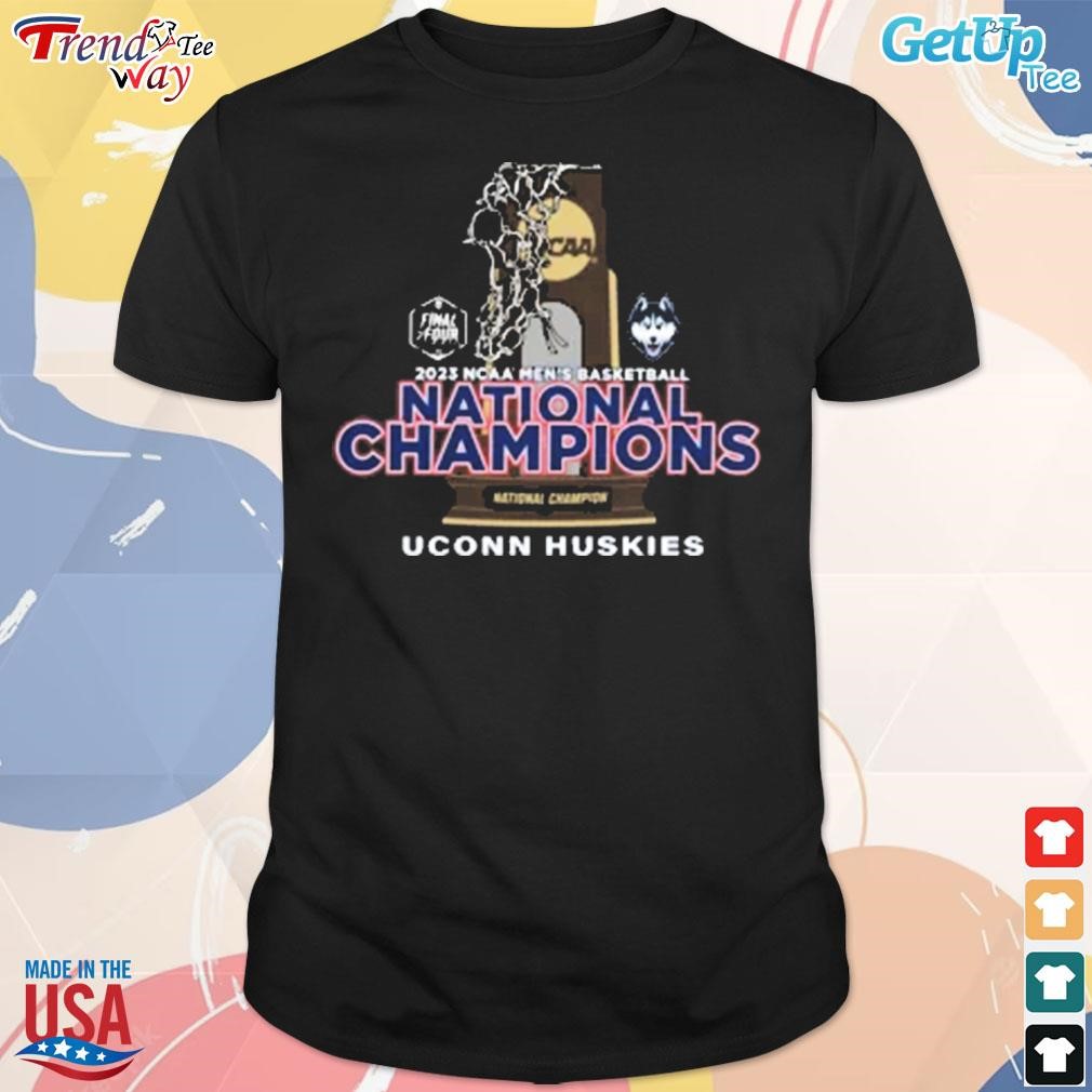 Uconn Huskies retro brand 2023 ncaa men's basketball national champions t-shirt