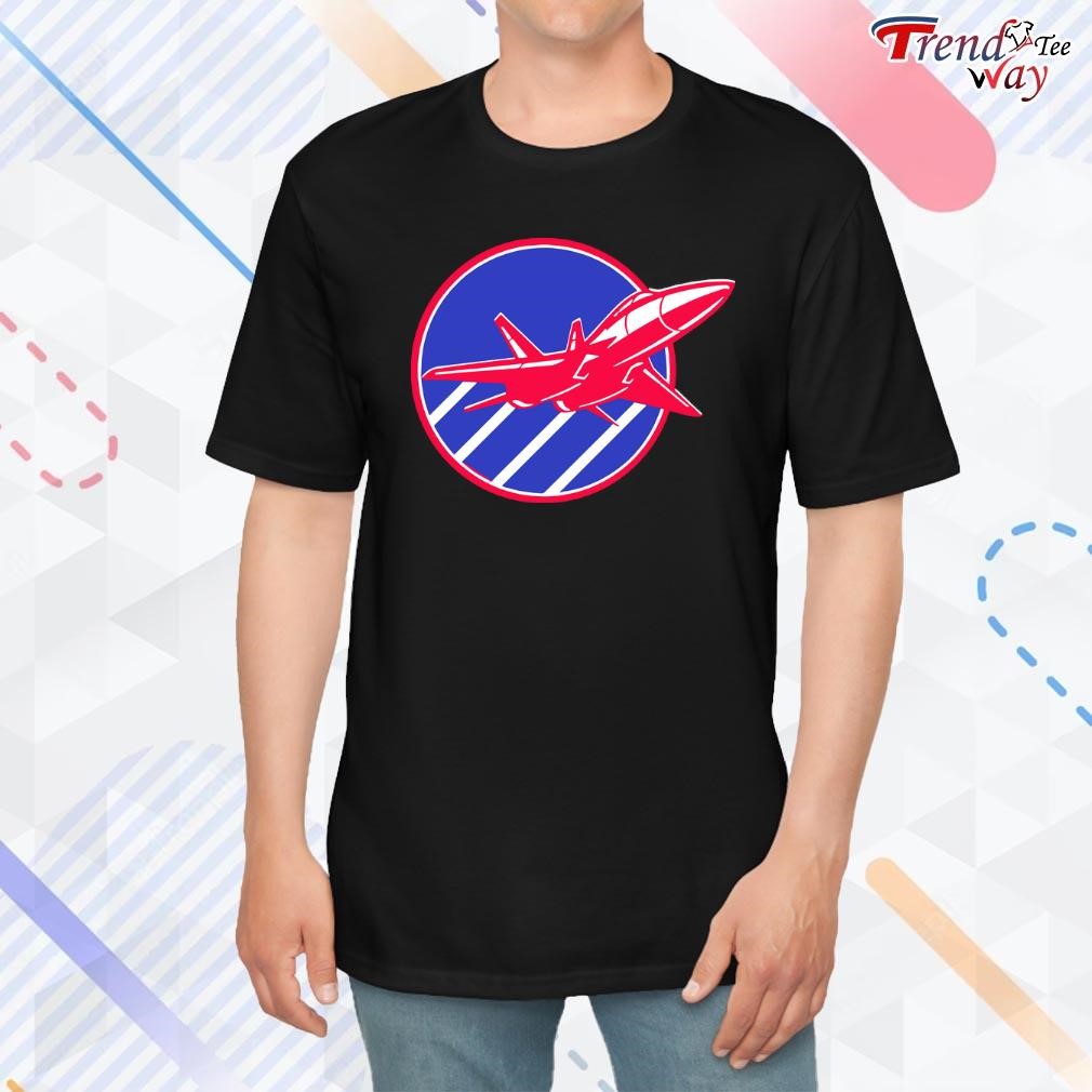 Top miguel Diaz Jet Fighter Artwork T-Shirt
